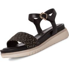 Tamaris dam 1-28700-42 platt sandal, svart