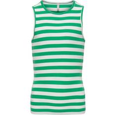 98/104 Tanktops Kids Only Kogkenya rib strike tank top Longsleeve green white 11-12 Years