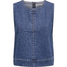 Denim / Jeansstoff Bluser Only Women's Dorsi Top - Medium Blue Denim