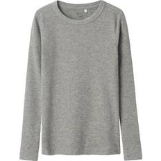 110/116 T-shirts Barnkläder Name It Grey Melange Nakal Bluse Noos 146/152