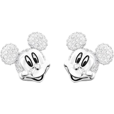 Swarovski Disney Mickey Mouse Stud Earrings - Silver/Transparent