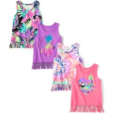 Tank Tops The Children's Place Girl's Tropical Fringe Tank Top 4-pack - In The Pink