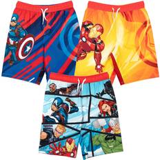 Marvel Swimwear Children's Clothing Marvel Avengers Iron Man Thor Captain America Toddler Boys Pack UPF Swim Trunks 4T