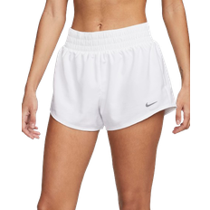 White Shorts Nike One Women's Dri-FIT Mid-Rise 3" Brief-Lined Shorts - White