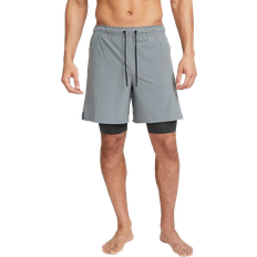 Homme - Yoga Vêtements Nike Unlimited Men's Dri-FIT 2-in-1 Versatile Shorts - Smoke Grey/Dark Smoke Grey/Black