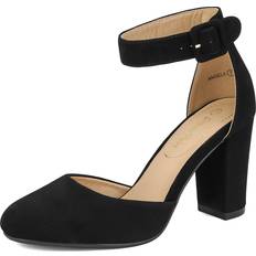 Dream Pairs Womens High Heel Ankle Strap Party Pumps - Black