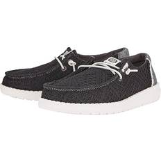 Slippers Hey Dude Heydude Kids' Wendy Slip On Shoe Little/Big Kid Shoes Black Crochet 13.0 13.0 M