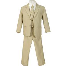 Boys - Green Suits Avery Hill Boys Formal Piece Suit with Shirt and Vest KH Khaki