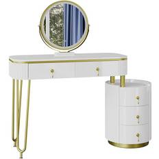 VICCO Charlène With LED Mirror White Dressing Table 40x100cm