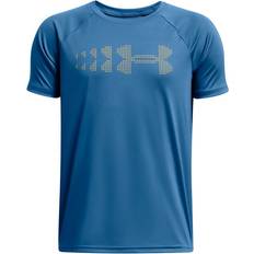 Under Armour Boy's Tech Stadium Lights Short Sleeve T-shirt - Photon Blue/Wild Orange