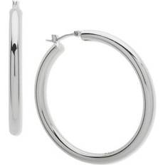 DKNY Earrings DKNY 2" Thick Hoop Earrings Silver ONE SIZE