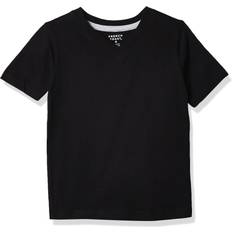 French Toast Boys' Short Sleeve V-Neck Tee, Black
