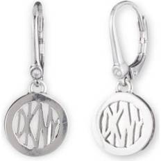 DKNY Örhängen DKNY Silver Tone Drop Earrings Rhodium One Size