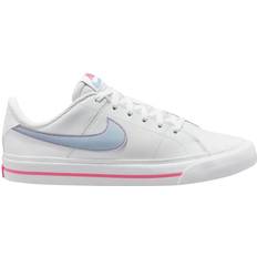 Boys - White Racket Sport Shoes Nike Court Legacy GS - White/Pinksicle/Light Armory Blue