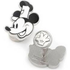 Disney Men Jewelry Disney Men's Steamboat Willie Singing Cufflinks Silver-Tone ONE SIZE