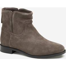 Ankle Boots Johnston & Murphy Women's Darby Back-Zip Bootie Dark Gray Suede