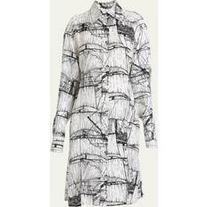 Ferragamo Short Dresses Ferragamo Women Veliero print shirt dress White