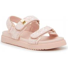 Steve Madden Mona Sandal Kids' Girl's SparkleCovered Blush Synthetic Youth Sandals