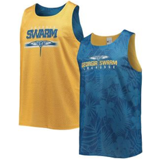 Men - Yellow Tank Tops Foco Men's Yellow, Navy Georgia Swarm Reversible Mesh Tank Top Yellow, Navy Yellow/Navy