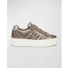 NeroGiardini Glittriga Läder Sneakers Med Dragkedja