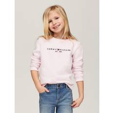 Tommy Hilfiger Girls Sweatshirts Tommy Hilfiger Girls' Kids' Embroidered Logo Sweatshirt Pink Ballerina