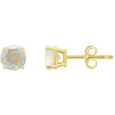 Moonstone Earrings Macy's Belk & Co 14K Gold 5mm Round Moonstone Stud Earrings One Size