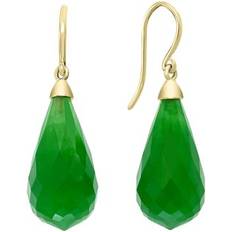 Effy Earrings Effy Jade Fancy Earrings in 14K Yellow Gold One Size