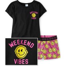 The Children's Place Black Nightwear The Children's Place Girls Weekend Vibes Pajamas