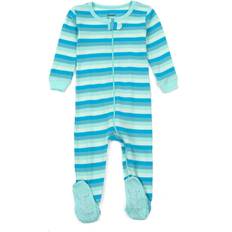 Stripes Nightwear Leveret Kids Footed Cotton Pajamas Boys Striped