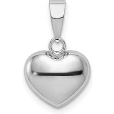 White Gold Charms & Pendants Goldia 14k 3d puffed heart pendant xch110 Yellow 0.44