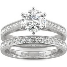 White Gold - Women Jewelry Sets Charles & Colvard 1.64 ct. t.w. Moissanite Bridal Set in 14K White Gold