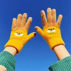 Women - Yellow Gloves & Mittens Dyfzdhu Sold by: Good Life Co.Ltd, Women Women Winter Warm Knitted Striped Thermal Fleece Gloves Thicken TouchScreen Gloves Yellow