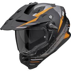 Scorpion ADF-9000 Air Feat, Endurohelm Matt Schwarz/Silber/Orange