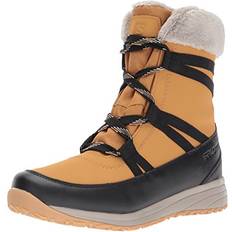 Salomon Boots Salomon Women's Heika Ltr CS Waterproof Snow Boot, Camel Gold Leather/Black/Vintage Kaki