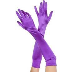 Purple Gloves & Mittens Music Legs 452-PURPLE Extra Long Satin Gloves Purple