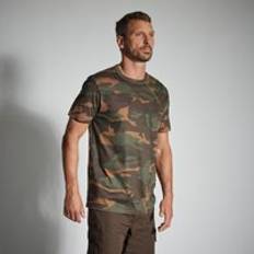 SOLOGNAC Stevig T-Shirt 100 Camouflage - Woodland Groen