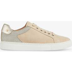 Gold - Men Shoes LK Bennett Womens Mul-cream/gold Signature Stud-embellished Suede Low-top Trainers Eur Women MUL-CREAM/GOLD