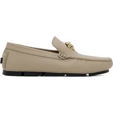 Gold - Leather Loafers Versace Beige La Medusa Driver Loafers 1KB9V-Sand-Gold IT