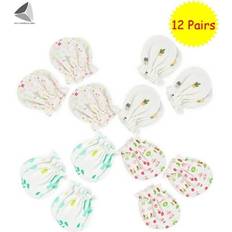 1-3M Mittens Children's Clothing Pullimore Pairs Newborn Baby Cotton Infant No Scratch Mittens Gloves One 0-6 Months Plant Pattern One Size