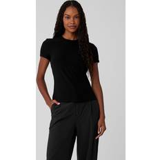 Alo Alo Yoga Ribbed Sea Coast T-Shirt in Black, X-Small