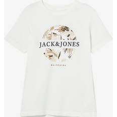 128/134 T-shirts Barnkläder Jack & Jones Junior T-shirt jjFloor Tee SS Crew Jnr Vit