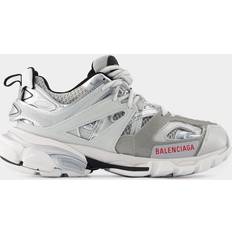 Balenciaga Läder Silver Track Sneakers - Grå