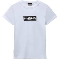 Napapijri T-Shirt 'K S-CHAMOIS' schwarz weiß offwhite 164