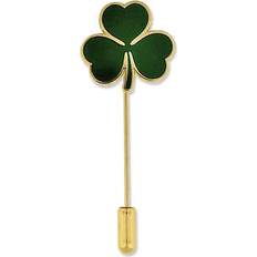 Gold Brooches Pinmart gold st. patrick's day shamrock clover lapel stick