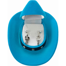 Children Earrings Awst int'l western spur earrings withcolorful cowboy hat gift box