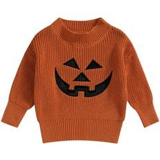 Knitted Sweaters Meihuid Sold by: Maemukilabe, Baby Knitted Sweater Halloween Pumpkin/Skull Print Infant Knitwear