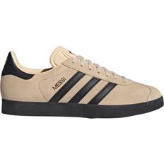 Beige - Men Sport Shoes Adidas Gazelle Messi M - Crystal Sand/Core Black/Gold Metallic