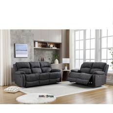 3 Seater - Sofa Set Sofas Furniture One Sectional Couches Grey Sofa 192cm 2pcs 2 Seater, 3 Seater