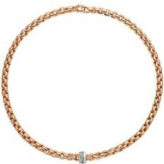 Diamond - Rose Gold Necklaces Fope Eka 18ct Rose Gold 0.21ct Diamond Necklace