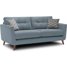 Oak Furnitureland Sofas Oak Furnitureland Denim Fabric Evie Sofa 3 Seater